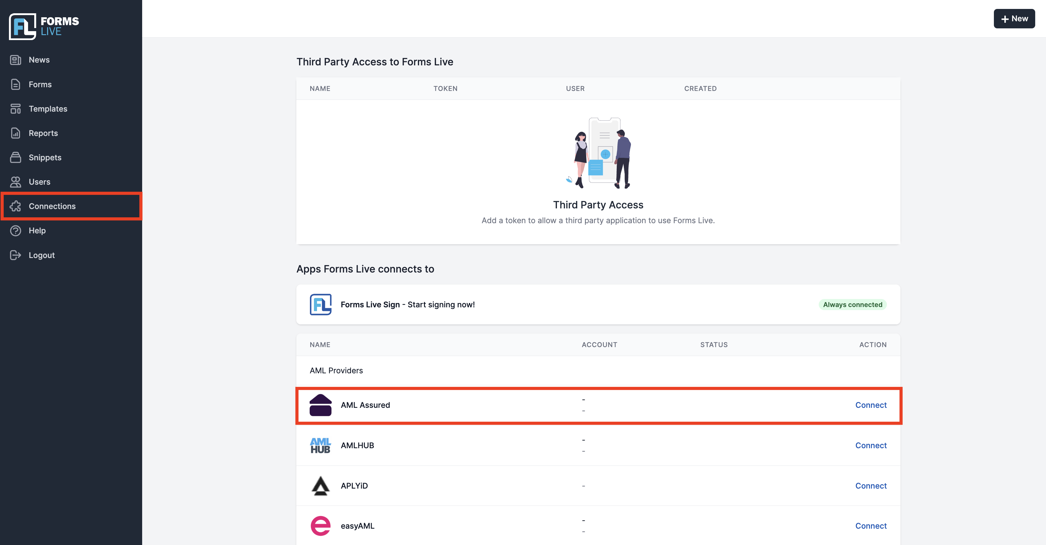 Forms Live App already installed