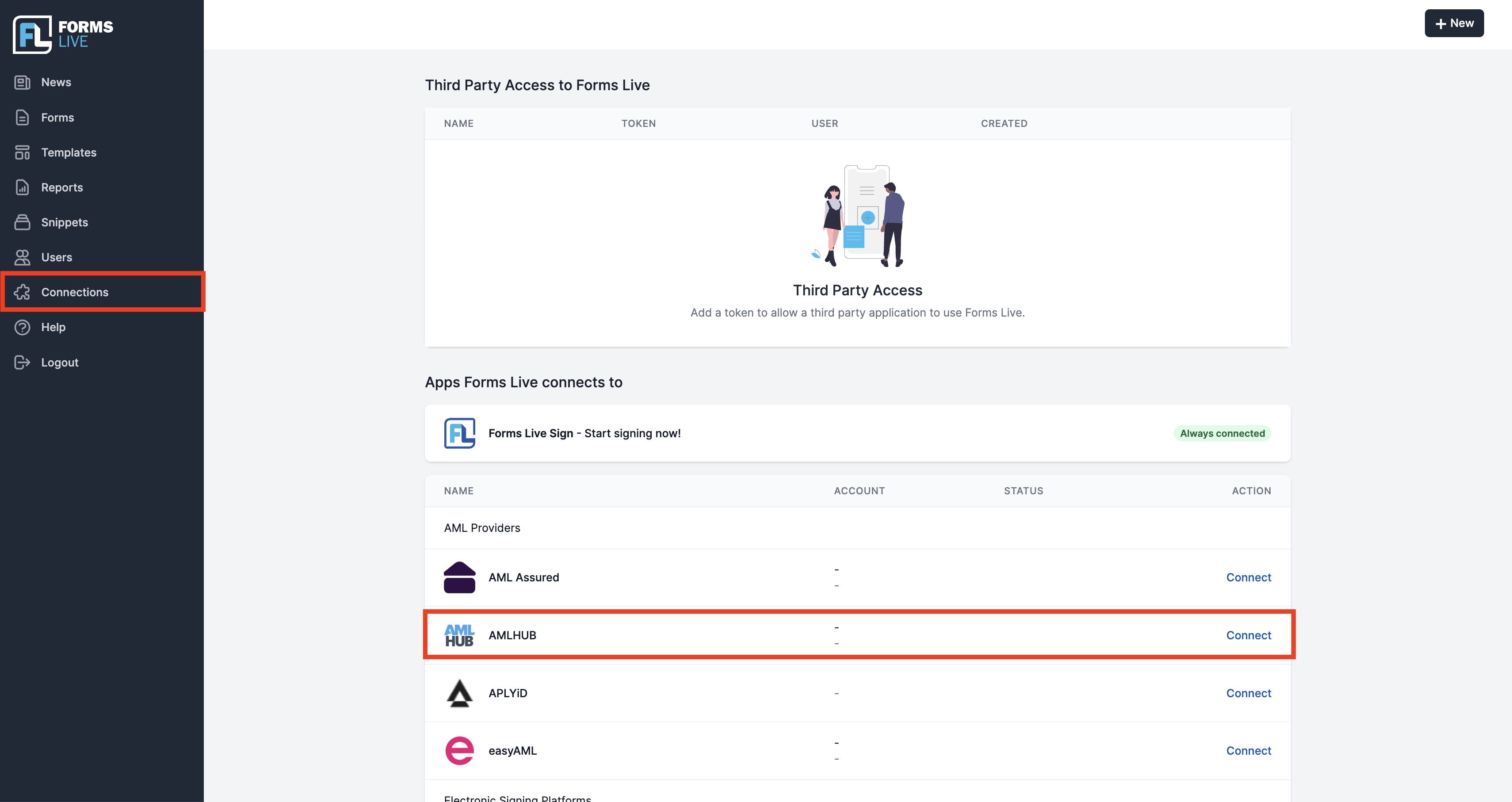 Forms Live App already installed
