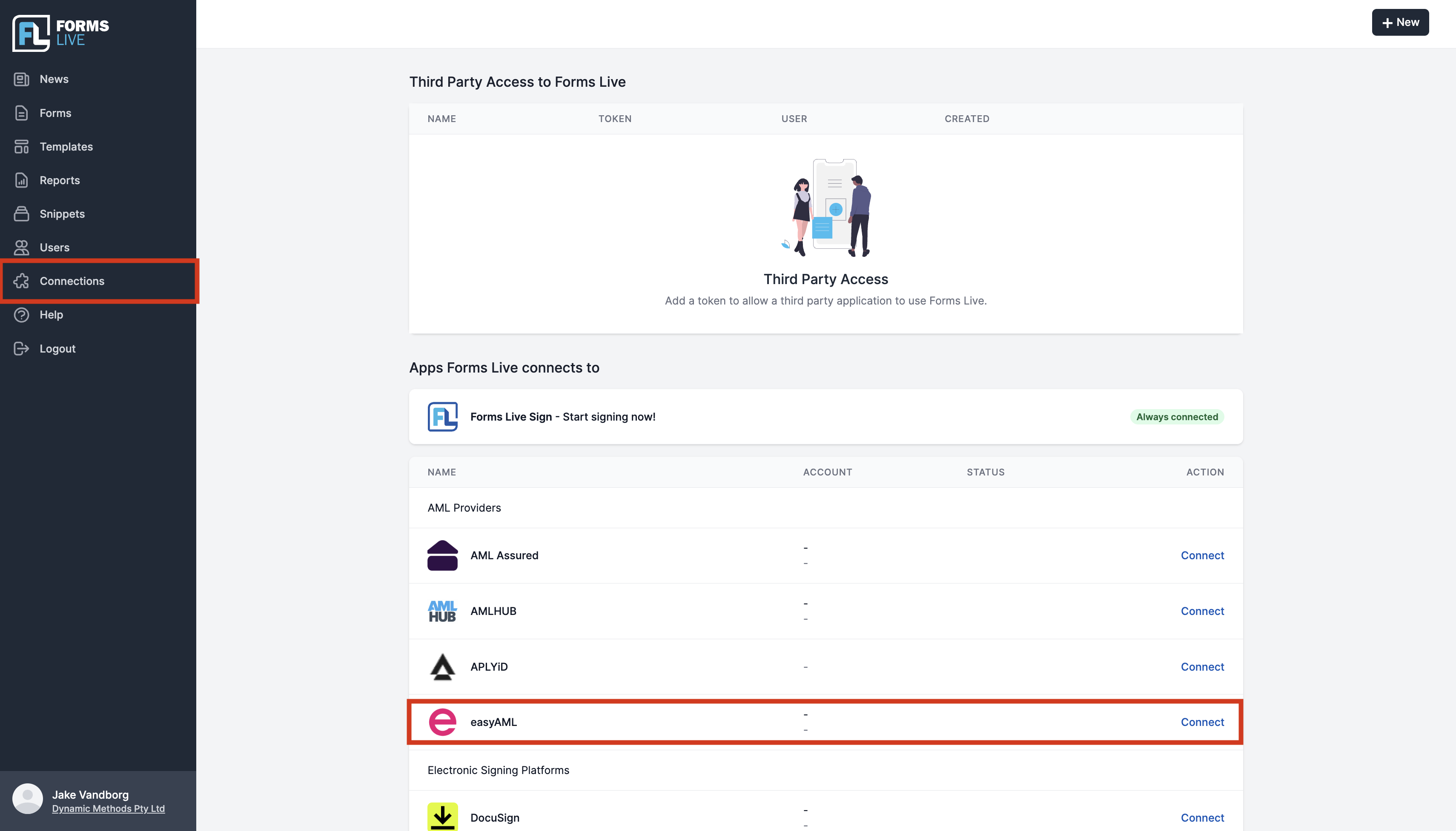 Forms Live App already installed
