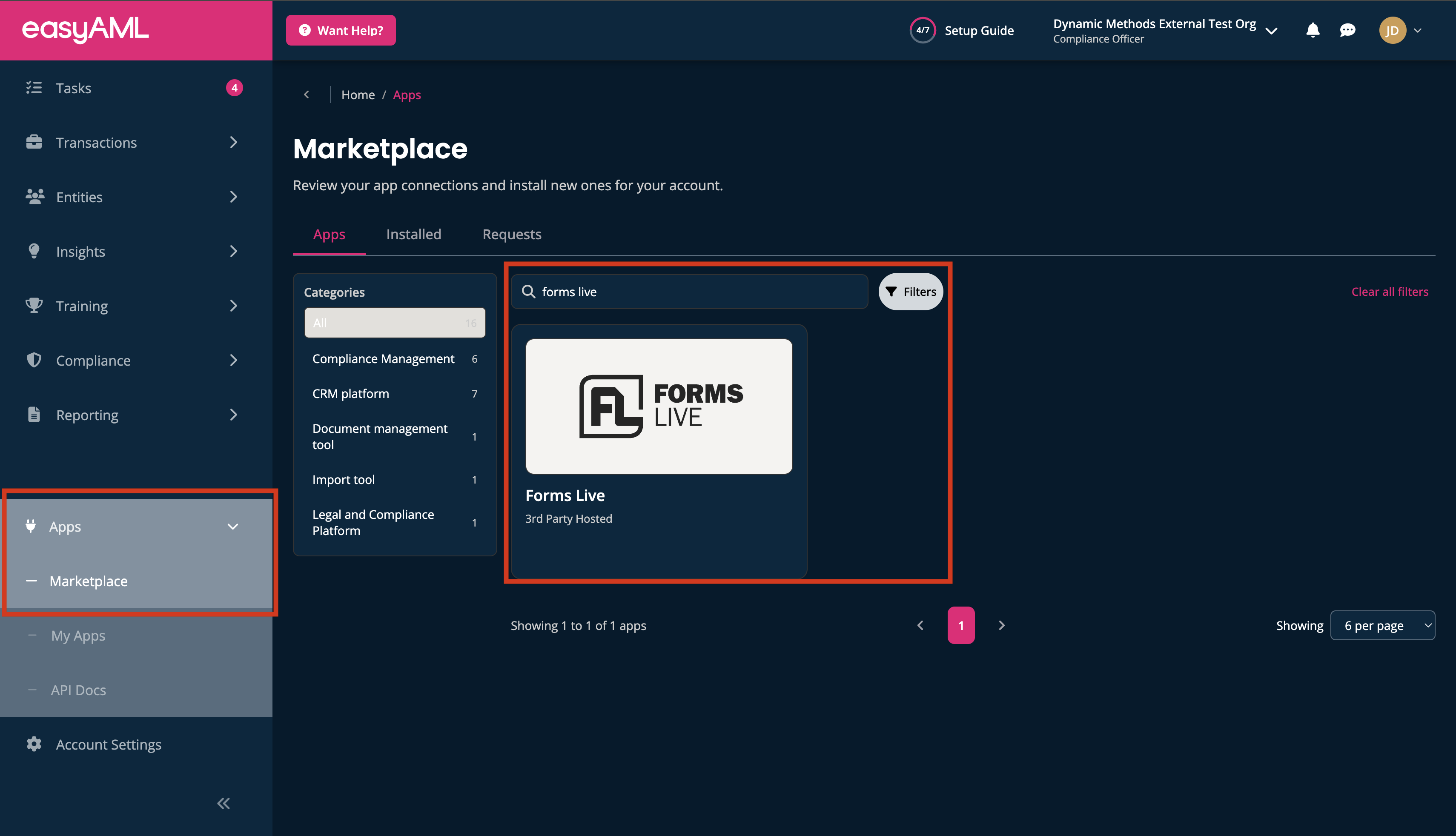 Forms Live App already installed