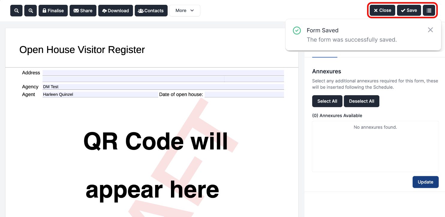 Using Form logo