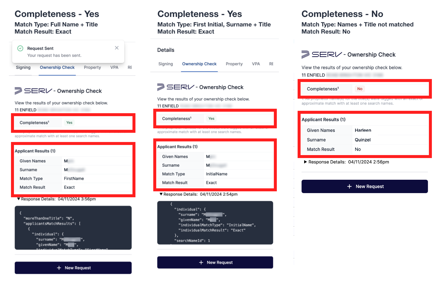 verifying ownership details